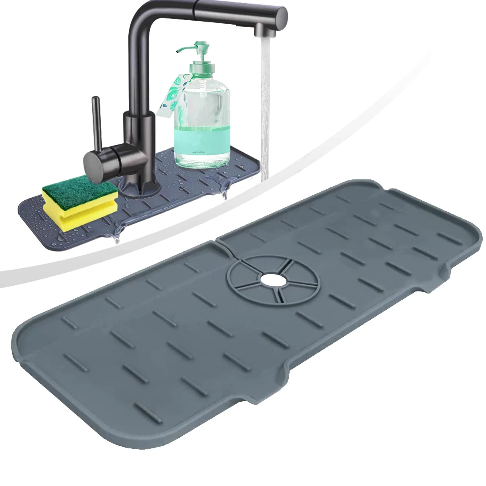 Kitchen Faucet Mat Sink Splash Guard Silicone Faucet Drainage Mat Drying Pad Kitchen Bathroom Countertop Protection Mat
Kitchen Faucet Mat Sink Splash Guard Silicone Faucet Drainage Mat Drying Pad Kitchen Bathroom Countertop Protection Mat