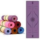 TPE Yoga Mat Professional Eco-friendly Non Slip Design Exercise Gym Fitness 6mm Custom Tpe