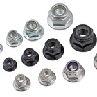 Flange lock nut with black zinc plating M4-M12