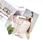 colorful magazine printing service with C2S matt glossy art paper section sewn perfect bound