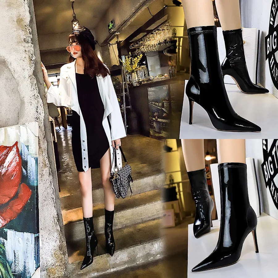 Chelsea Black Women Boots Wedding Party Beautiful Girls High Heel Dance ankle boots, Picture shows
Chelsea Black Women Boots Wedding Party Beautiful Girls High Heel Dance ankle boots, Picture shows