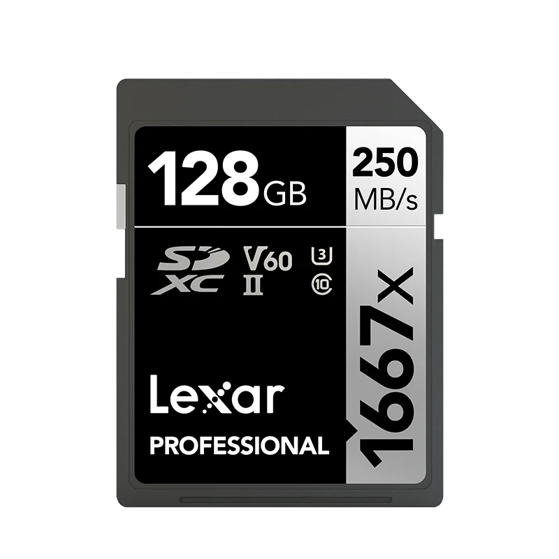 

100% Original authentic Lexar Professional 1667X 64GB SDXC Uhs-II/U3 sd memory card 128gb