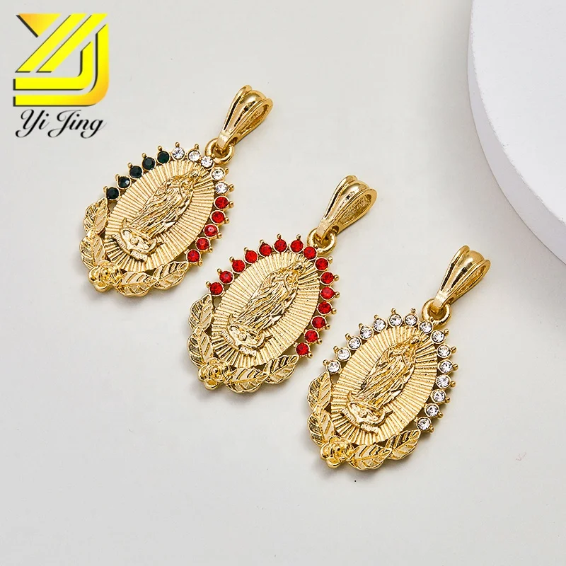 New Arrival High Quality Wholesale Religious jewelry Guadalupe zircon pendant, Golden
New Arrival High Quality Wholesale Religious jewelry Guadalupe zircon pendant, Golden
