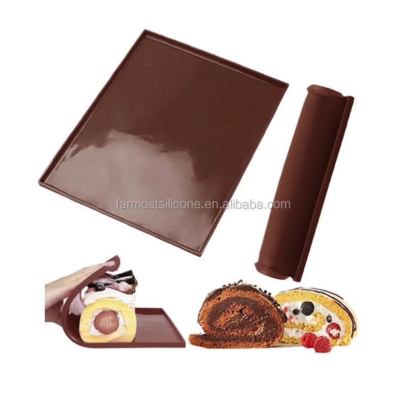 Silicone Mat Cake Silicon Dough Baking Pan Pastry Rolling Dough Silicone Cake Tray Swiss Roll Cake Mat, Red, brown
Silicone Mat Cake Silicon Dough Baking Pan Pastry Rolling Dough Silicone Cake Tray Swiss Roll Cake Mat, Red, brown