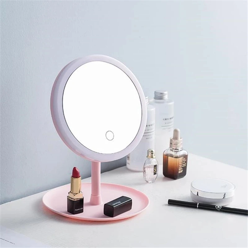 Face Mirror Adjustable Touch Dimmer Light LED Round Shape Mirror Table Makeup Mirror USB
Face Mirror Adjustable Touch Dimmer Light LED Round Shape Mirror Table Makeup Mirror USB