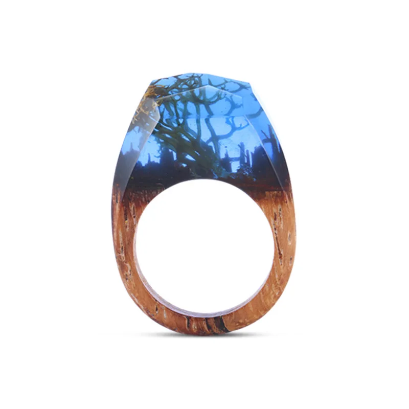 Resin Wood Ring Fashion Jewelry Wood Handmade Secret Landscape MagicWooden Resin Rings for Women or Men Gift Anillo Anneau, As picture show
Resin Wood Ring Fashion Jewelry Wood Handmade Secret Landscape MagicWooden Resin Rings for Women or Men Gift Anillo Anneau, As picture show