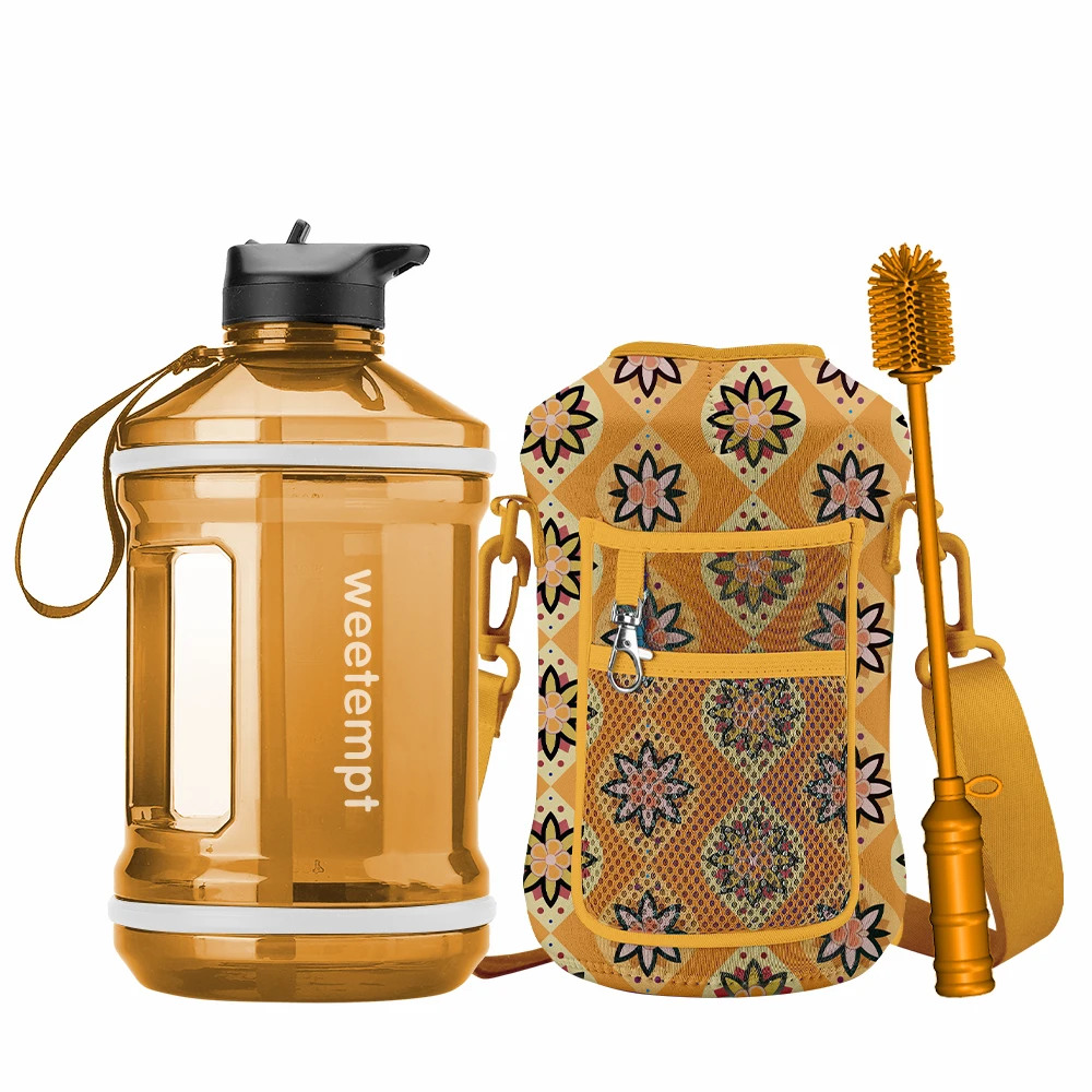 2.2l/64oz Half Gallon Motivational straw bottle customized Sleeve Sports Gym BPA Free eco-friendly Jug Water Bottle, Can be customized as per the pantone number
2.2l/64oz Half Gallon Motivational straw bottle customized Sleeve Sports Gym BPA Free eco-friendly Jug Water Bottle, Can be customized as per the pantone number