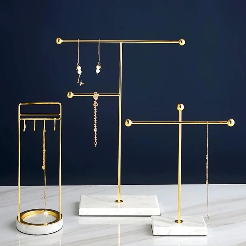 Hot Sale European Style Metal Wire Jewelry Display Stand Necklace Earring Rack with Nature Marble Base, Gold+marble white
Hot Sale European Style Metal Wire Jewelry Display Stand Necklace Earring Rack with Nature Marble Base, Gold+marble white