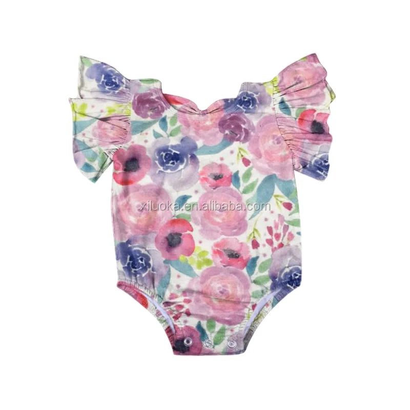 New Arrival Baby Girl Boutique Clothing Floral Print Newborn Baby Summer Onesie, Picture 
New Arrival Baby Girl Boutique Clothing Floral Print Newborn Baby Summer Onesie, Picture