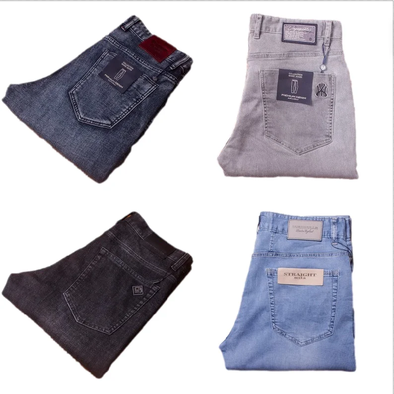 Factory hot straight leg comfortable business men's jeans classic large size high waist stretch men's business denim pants
Factory hot straight leg comfortable business men's jeans classic large size high waist stretch men's business denim pants