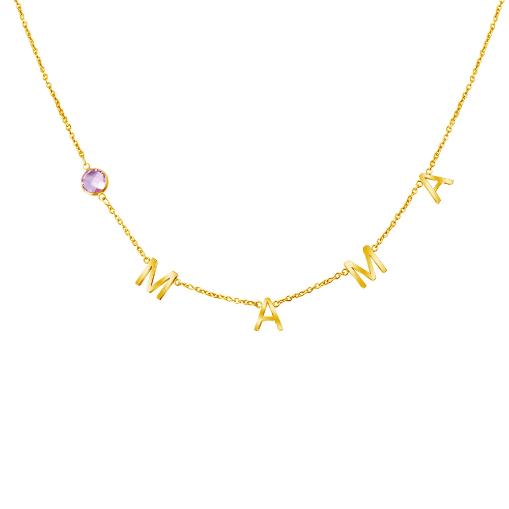 Mother's Day gift birthstone and letter necklace gold plated letter pendant necklace jewelry For Women
Mother's Day gift birthstone and letter necklace gold plated letter pendant necklace jewelry For Women