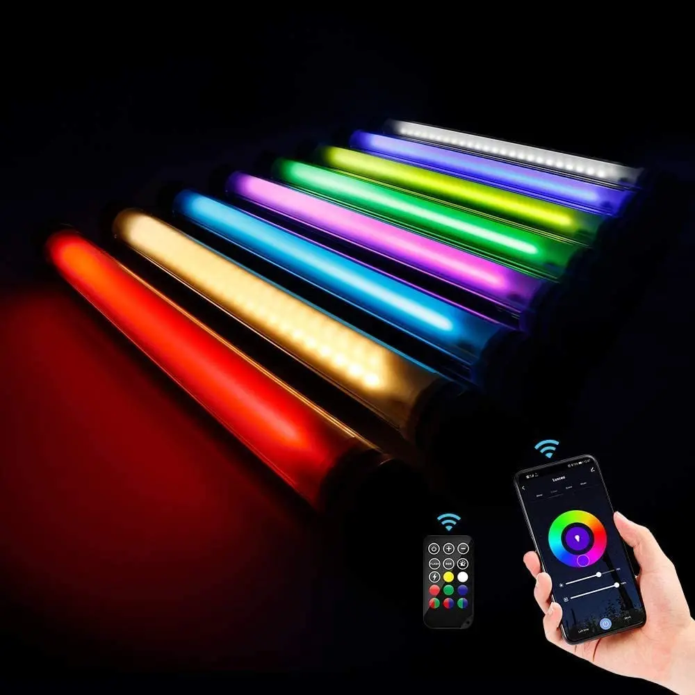 LUXCEO tube rgb light waterproof photography video studio music TV APP control handheld led video light led bar lights video
LUXCEO tube rgb light waterproof photography video studio music TV APP control handheld led video light led bar lights video