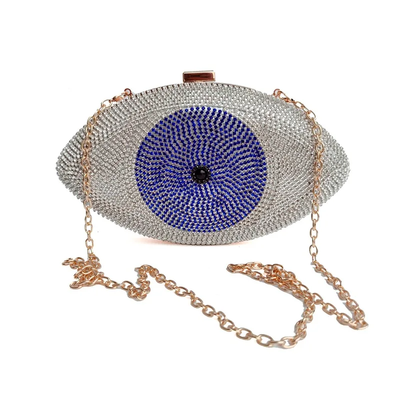 Women Glitter Rhinestone Crystal Evening Party Purse Bag with Chain Novelty Eye Shaped Diamond Clutch
Women Glitter Rhinestone Crystal Evening Party Purse Bag with Chain Novelty Eye Shaped Diamond Clutch
