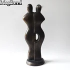 Casting metal abstract lover small bronze sculpture statue for home