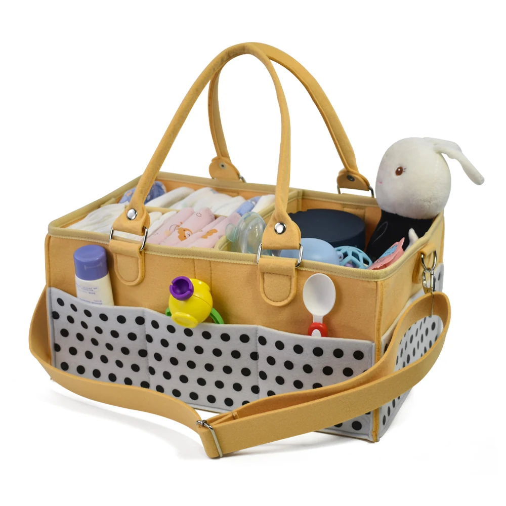 Product with Leather Handle and Detachable Lid Sapce saving Felt Baby Diaper Caddy Organizer, Customized colors
Product with Leather Handle and Detachable Lid Sapce saving Felt Baby Diaper Caddy Organizer, Customized colors