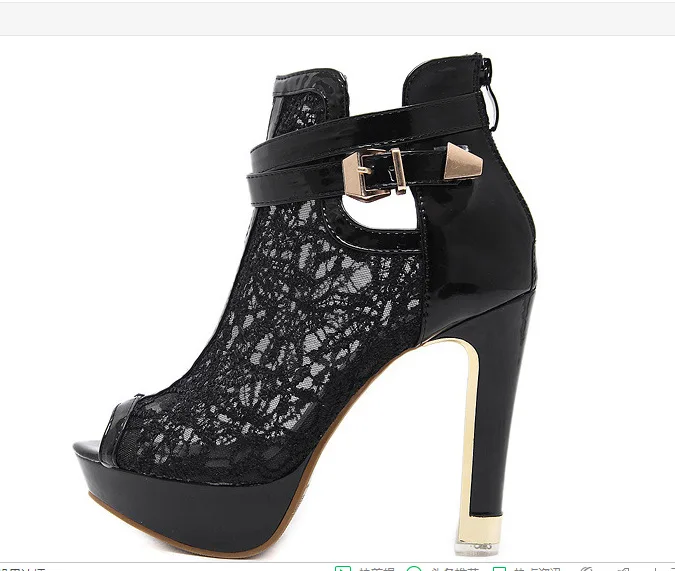 2022 Fish Mouth Lace Breathable Mesh Waterproof High Heel Short Boots For Women, Black
2022 Fish Mouth Lace Breathable Mesh Waterproof High Heel Short Boots For Women, Black