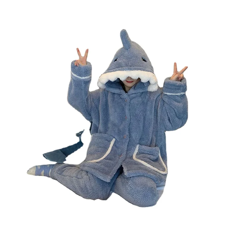 Full size soft women matching christmas pajamas for family shark ladies pajamas set
Full size soft women matching christmas pajamas for family shark ladies pajamas set