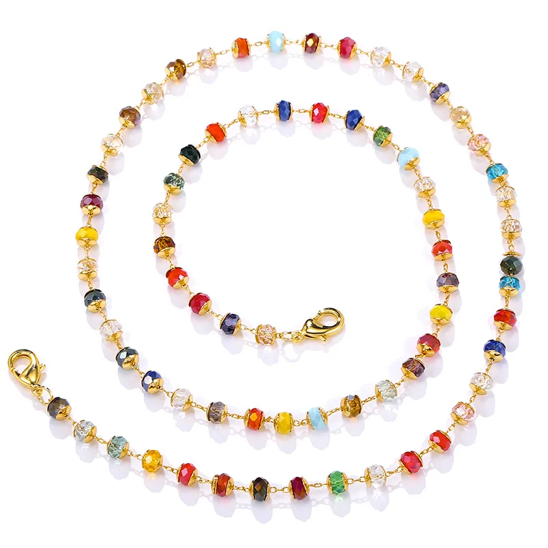 Handmade Colorful Crystal Beads Face Shielding Holder Chain Masking Holder Chain
Handmade Colorful Crystal Beads Face Shielding Holder Chain Masking Holder Chain