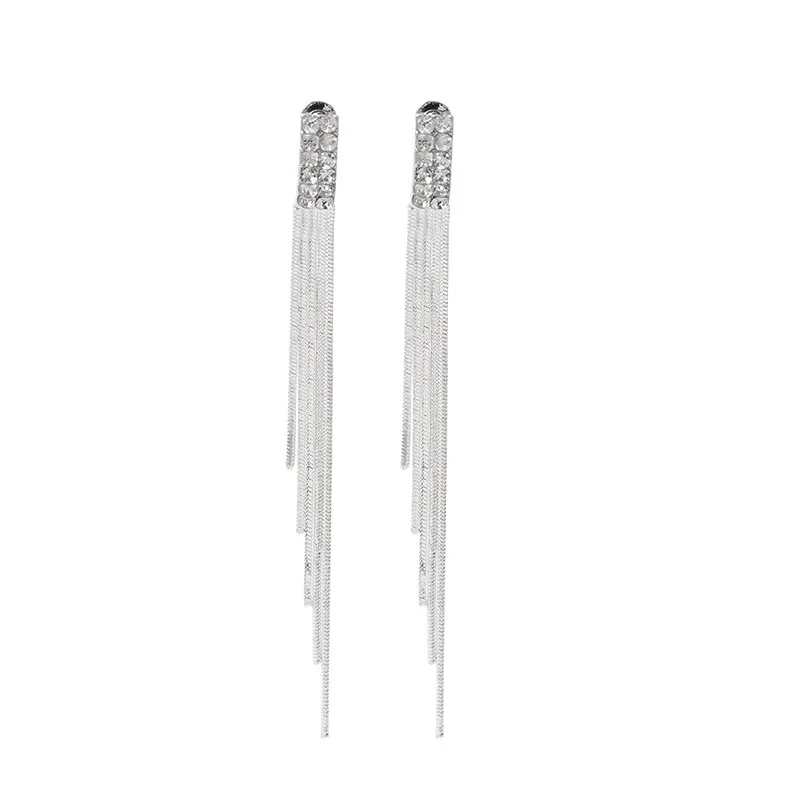 2020 New Style 925 Silver Pin Tassel Earrings Elegant Sweet Fairy Earrings Women Korean Crystal Earrings, As picture show
2020 New Style 925 Silver Pin Tassel Earrings Elegant Sweet Fairy Earrings Women Korean Crystal Earrings, As picture show