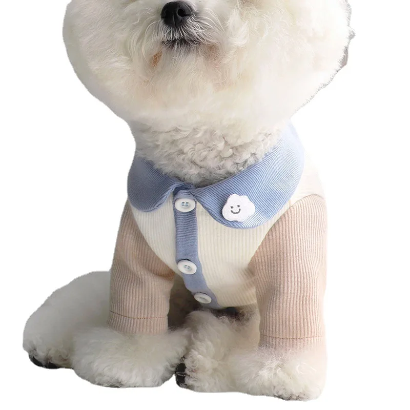 

Spring and summer bottoming shirt Teddy puppy dog clothes Bichon cat Pomeranian Yorkshire small puppy pet clothes