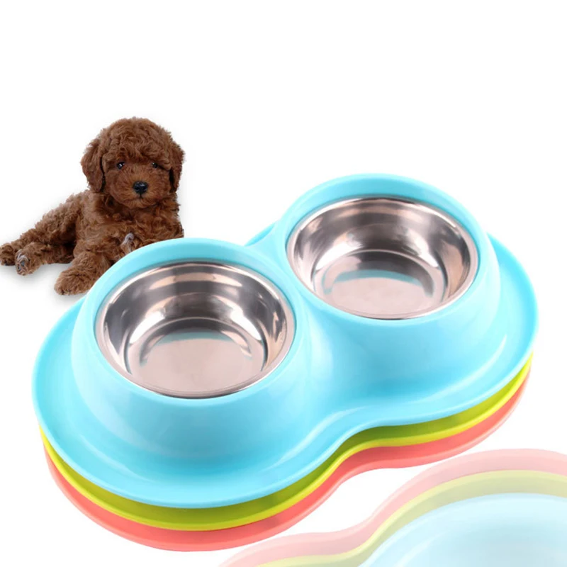 Double Bowl Plastic Stainless Steel Leakproof Non-slip Cat Dog Pet Bowl Feeder Drinking
Double Bowl Plastic Stainless Steel Leakproof Non-slip Cat Dog Pet Bowl Feeder Drinking