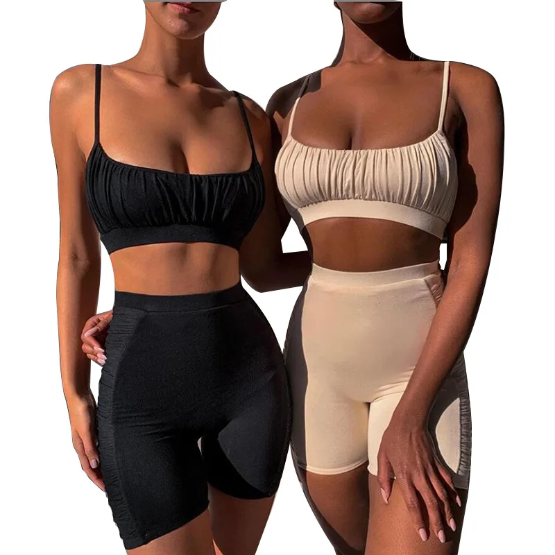 women two piece set 2021 new casual sports wear two piece short set 2 piece set women clothing, Photo color
women two piece set 2021 new casual sports wear two piece short set 2 piece set women clothing, Photo color