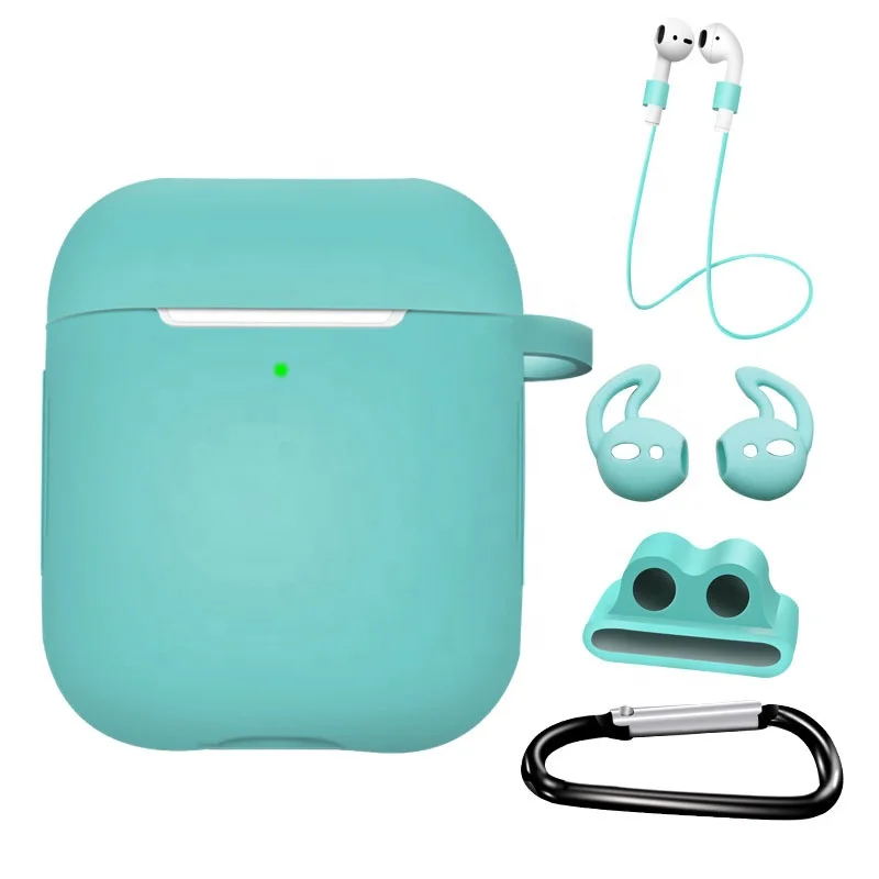5 in 1 Silicone Case Set For Airpods 1 2 Coque Protection Bags Cover Watch Band Holder Anti-lost Strap for AirPods 1 2 Apple
5 in 1 Silicone Case Set For Airpods 1 2 Coque Protection Bags Cover Watch Band Holder Anti-lost Strap for AirPods 1 2 Apple