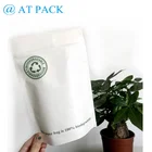 Custom Logo Eco Friendly 100% Biodegradable Kraft Paper Stand Up Ziplock Bag