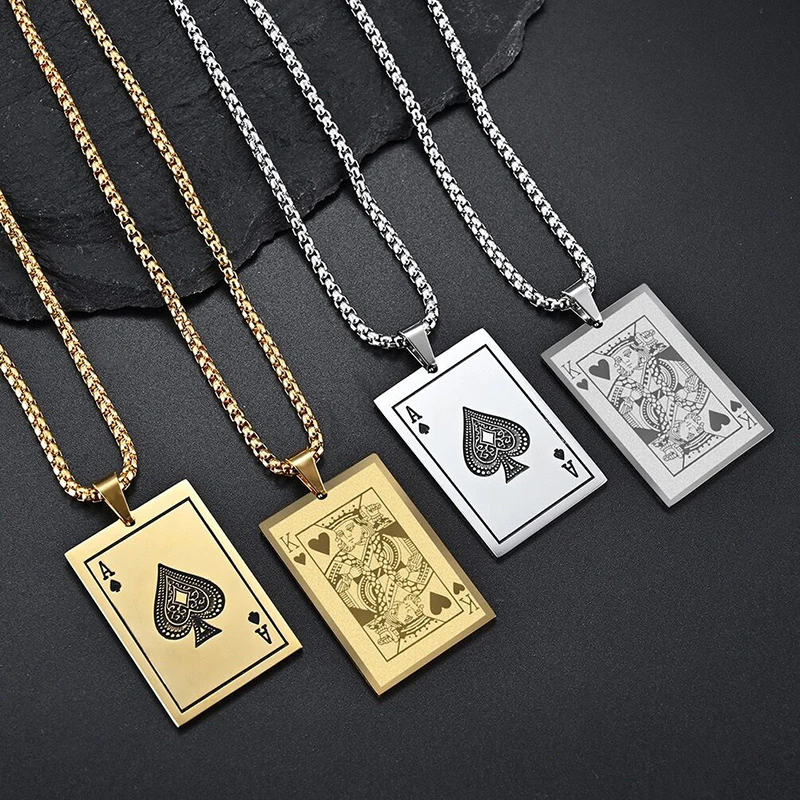 Stainless Steel Poker Necklace 18k Gold Plated Fashion Jewelry 2021 Accessories Necklace, Gold/silver
Stainless Steel Poker Necklace 18k Gold Plated Fashion Jewelry 2021 Accessories Necklace, Gold/silver