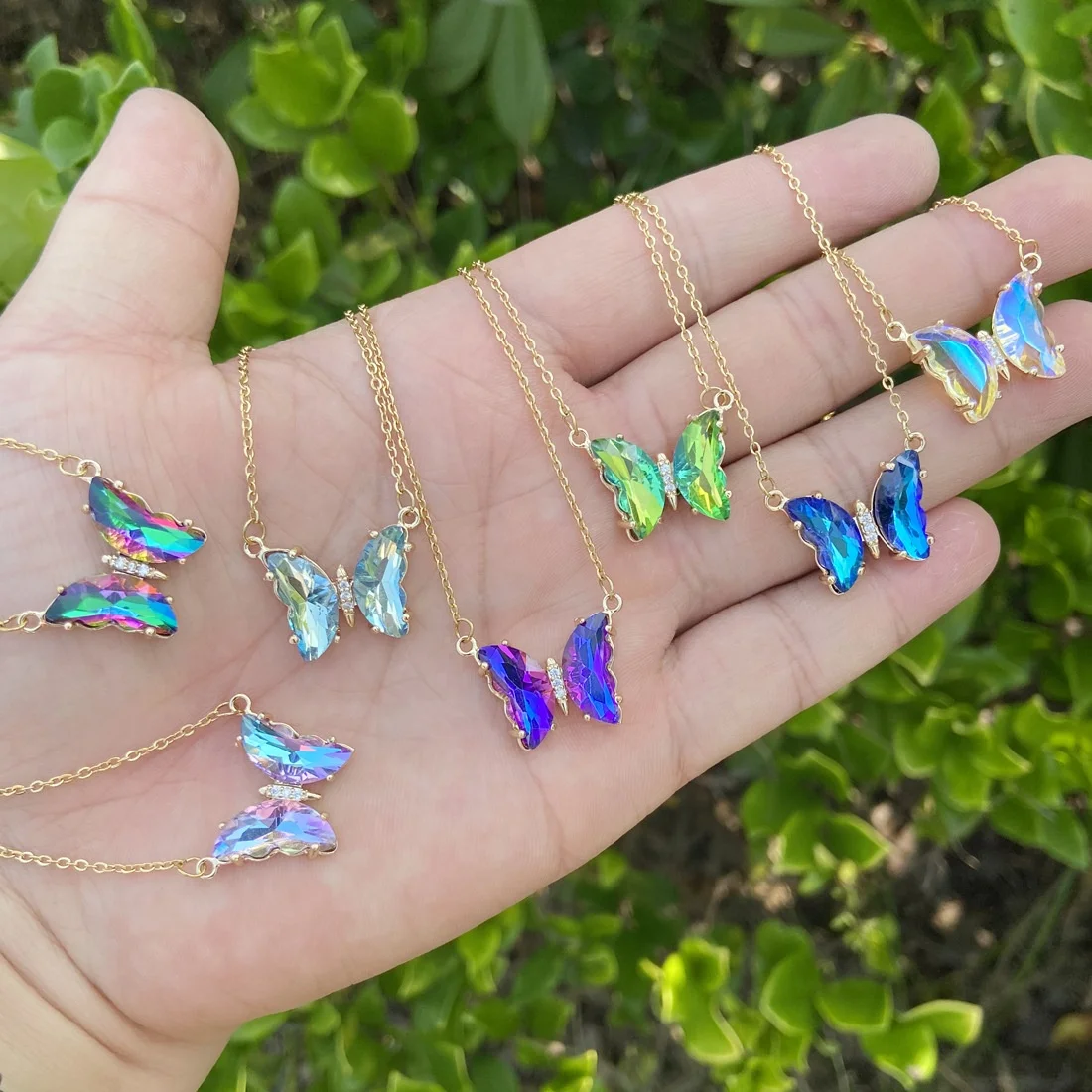Fashion Stainless Steel Collar Chain Multicolor Gradient Butterfly Pendant Necklace For Women
Fashion Stainless Steel Collar Chain Multicolor Gradient Butterfly Pendant Necklace For Women