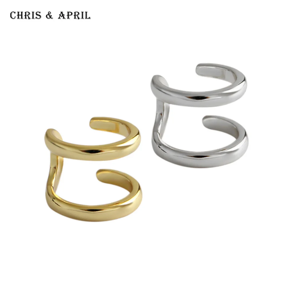 Chril April trendy 925 sterling silver gold plated Simple double line ear cuff for women, Yellow gold
Chril April trendy 925 sterling silver gold plated Simple double line ear cuff for women, Yellow gold