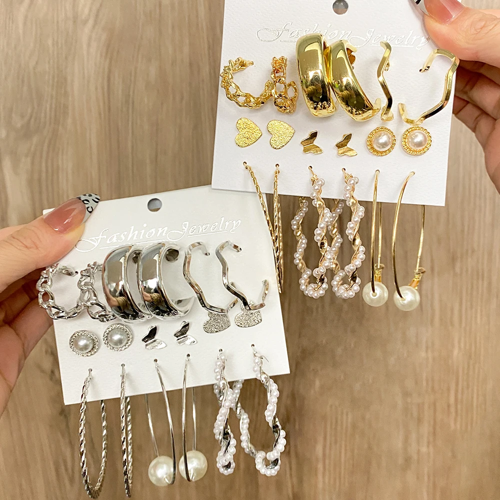 Hot Sell New Fashion Silver Acrylic earrings Cards Set Women Jewelry statement Beads Pearl Hoop Earrings
Hot Sell New Fashion Silver Acrylic earrings Cards Set Women Jewelry statement Beads Pearl Hoop Earrings