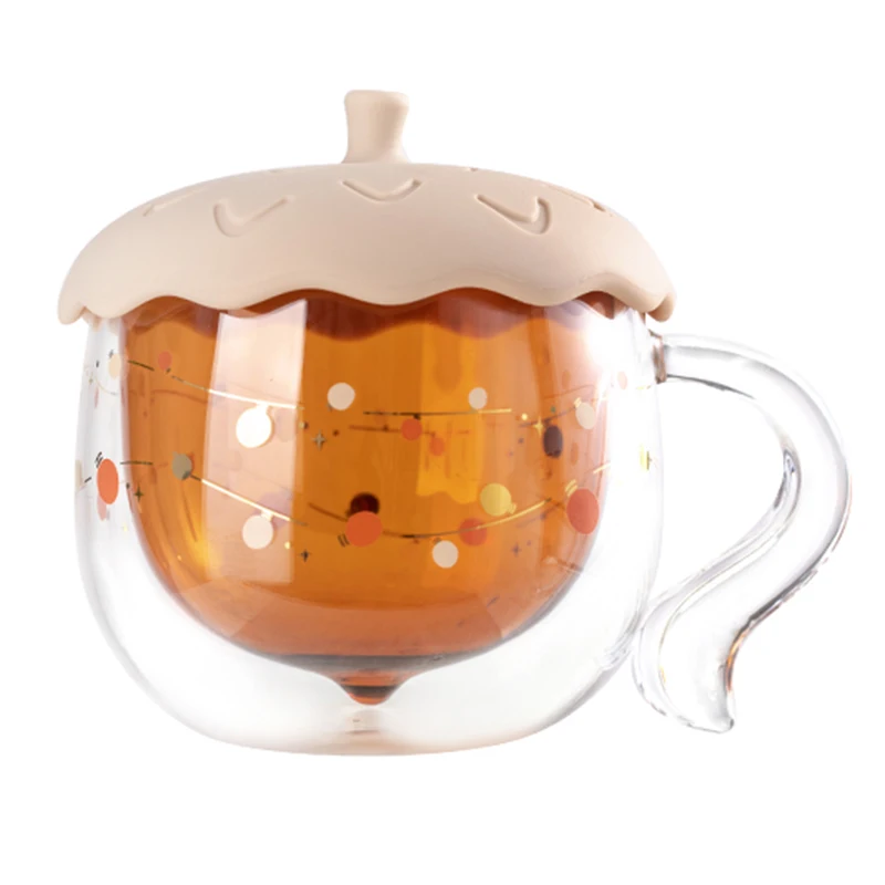 350ML 12oz Pine nut shape color Handblown Borosilicate Drinking Double Wall Glass Coffee Tea Mug
350ML 12oz Pine nut shape color Handblown Borosilicate Drinking Double Wall Glass Coffee Tea Mug
