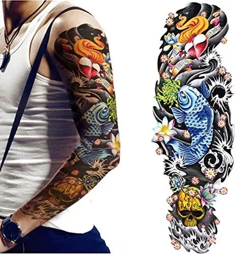 Temporary Tattoo Sticker Popular Soft Ink Full Sleeve Body Waterproof, 4c printing,gold,silver,metallic
Temporary Tattoo Sticker Popular Soft Ink Full Sleeve Body Waterproof, 4c printing,gold,silver,metallic