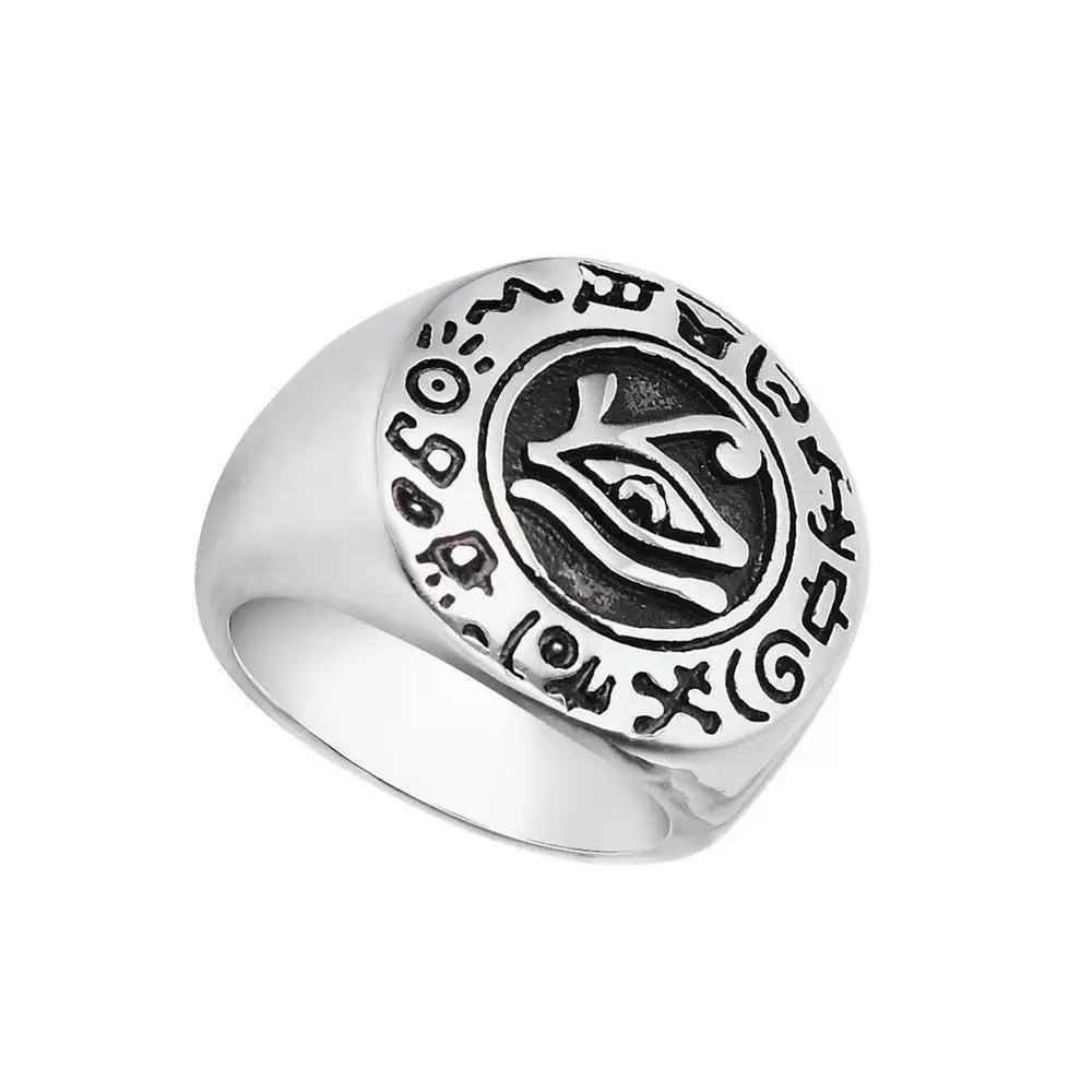 Fashion Horus eye ring personality retro men's stainless steel casting ring wholesale
Fashion Horus eye ring personality retro men's stainless steel casting ring wholesale