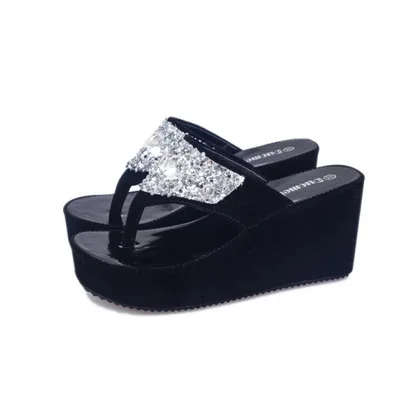 HLS047 women wedge Sequin ladies heeled luxury girls slippers, White, black, pink, rose red
HLS047 women wedge Sequin ladies heeled luxury girls slippers, White, black, pink, rose red