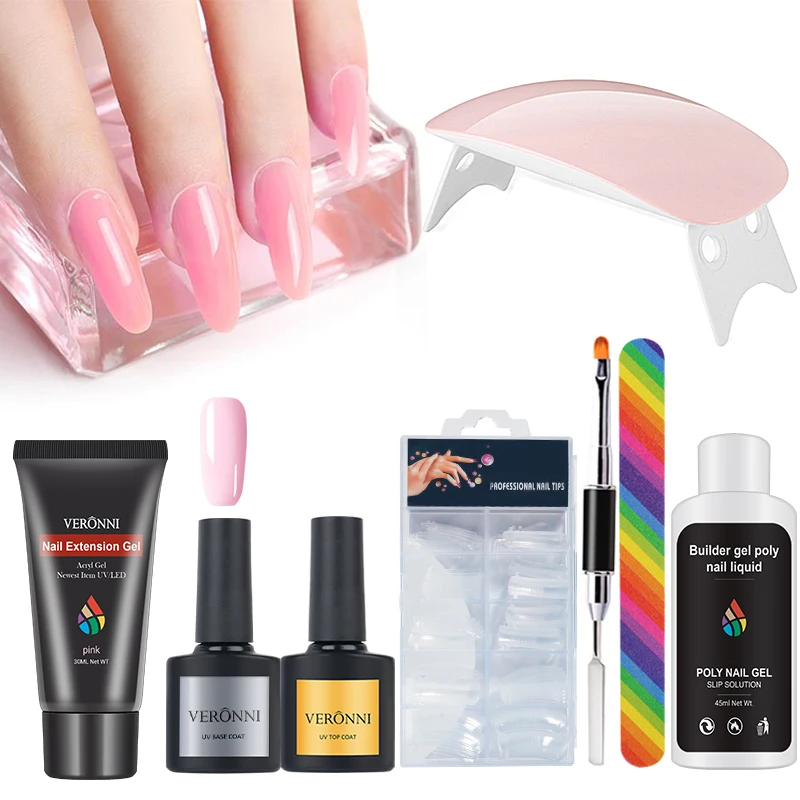 Glittery Extend UV Quick Building Gel Varnish Nail Finger Extension Nail Art Kits 8pcs Set Nail Polish Professional Polly Gel
Glittery Extend UV Quick Building Gel Varnish Nail Finger Extension Nail Art Kits 8pcs Set Nail Polish Professional Polly Gel