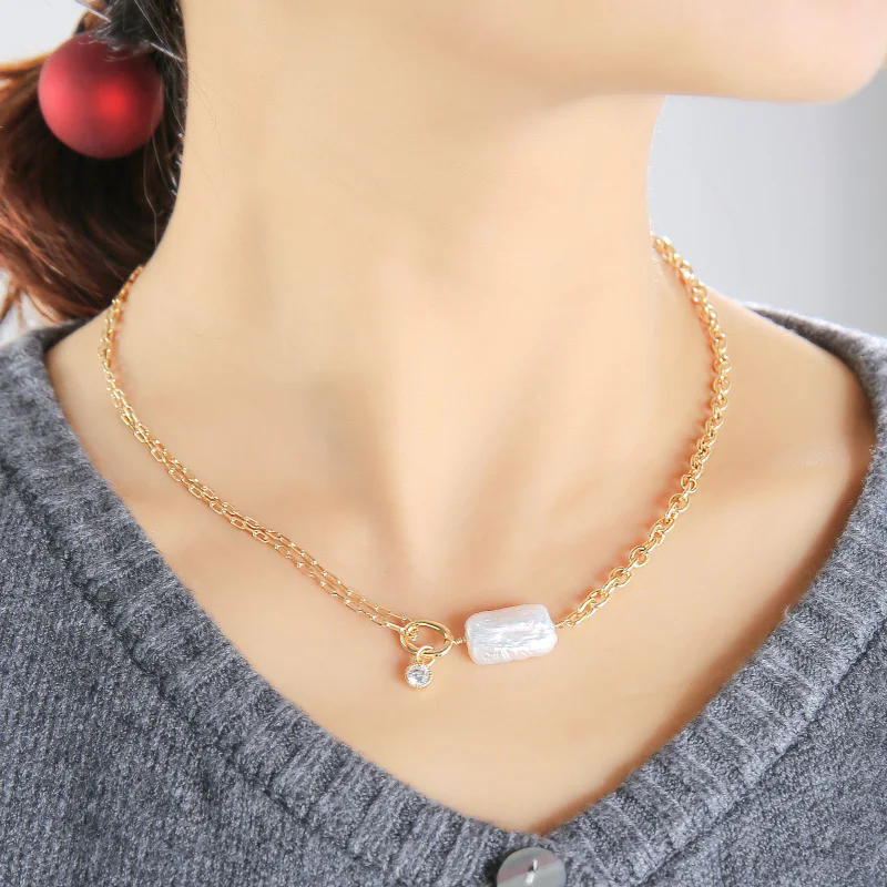 Multi Color Hot Sale Long Brass 18K Gold Plated Chains Jewelry Sets White Initia Natural Baroque Freshwater Pearl Necklaces
Multi Color Hot Sale Long Brass 18K Gold Plated Chains Jewelry Sets White Initia Natural Baroque Freshwater Pearl Necklaces