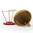 23 Years Factory Wholesale 2019 Hot Selling Customized Gold Drip Espresso Stainless Coffee Filter