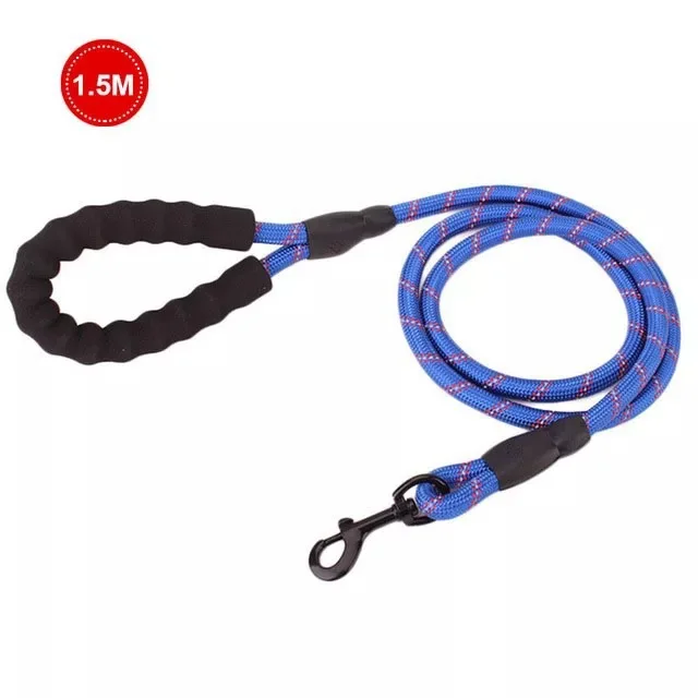 

hot selling large dog leads nylon braided rope pet lead dog leash