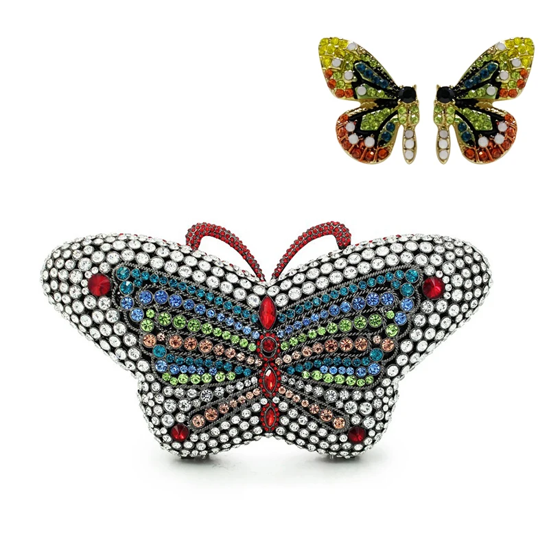 New Design Good Quality Wedding Bridal Sparkle Butterfly Clutch Bags Hardcase Full Bowknot Crystal Bag Rhinestone HandBag, Multi
New Design Good Quality Wedding Bridal Sparkle Butterfly Clutch Bags Hardcase Full Bowknot Crystal Bag Rhinestone HandBag, Multi