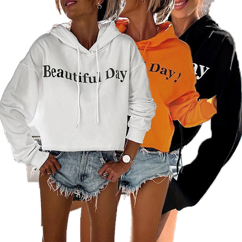 2021 Women's Solid Color Pullover Beautiful Day Print Hoodies Fashionable Sweatshirt Women Streetwear Graphic Hoodies
2021 Women's Solid Color Pullover Beautiful Day Print Hoodies Fashionable Sweatshirt Women Streetwear Graphic Hoodies