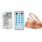 Home Decoration Warm White Led Glass Bottle String Lights Battery Operated Color Changing Copper Wire String Fairy Warm Lights