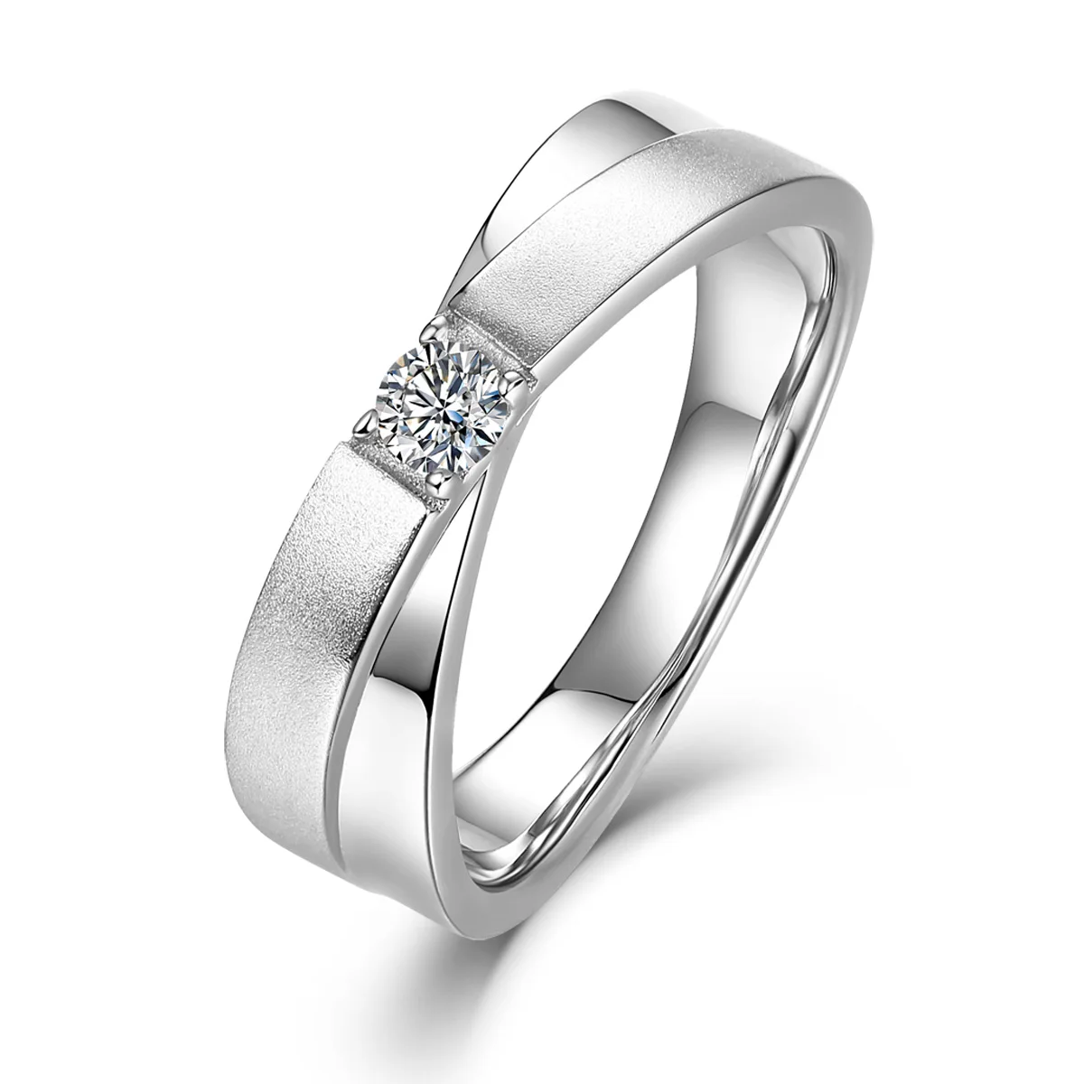 White Gold Plated Line Ring Beautiful 3.5mm Moissanite Stone 925 Sterling Silver Men's Ring
White Gold Plated Line Ring Beautiful 3.5mm Moissanite Stone 925 Sterling Silver Men's Ring