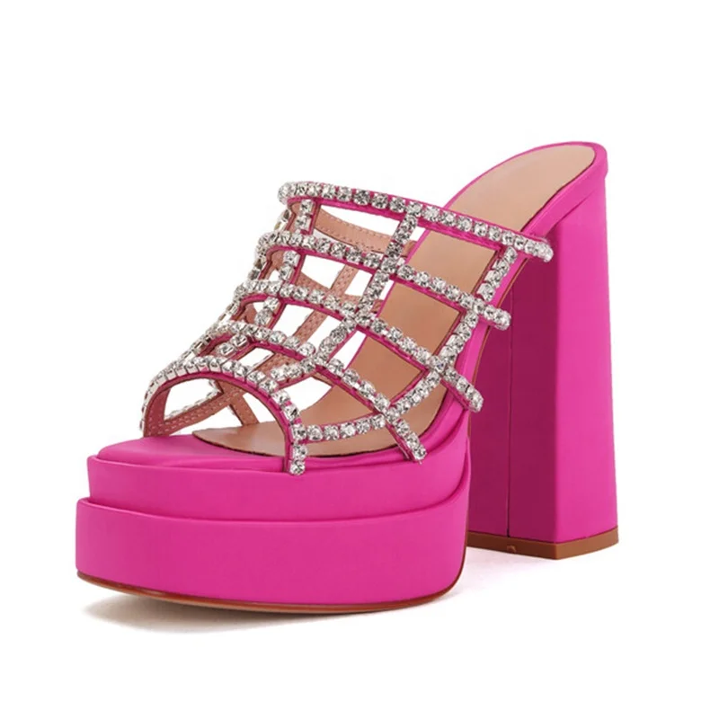 2022 Summer Square Toe Luxury Diamonds Chunky Heeled Sandals Platform Slippers Shoes Slip-on Outdoor Big Size 43, Black pink silver green
2022 Summer Square Toe Luxury Diamonds Chunky Heeled Sandals Platform Slippers Shoes Slip-on Outdoor Big Size 43, Black pink silver green