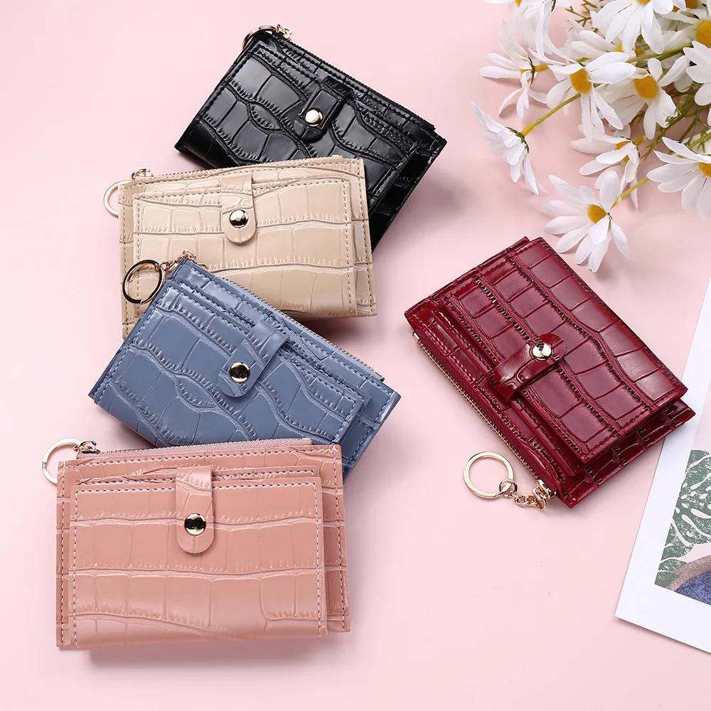 Wholesale Creative card holder crocodile pattern coin purse solid color zipper buckle ID card holder, 2 colors
Wholesale Creative card holder crocodile pattern coin purse solid color zipper buckle ID card holder, 2 colors