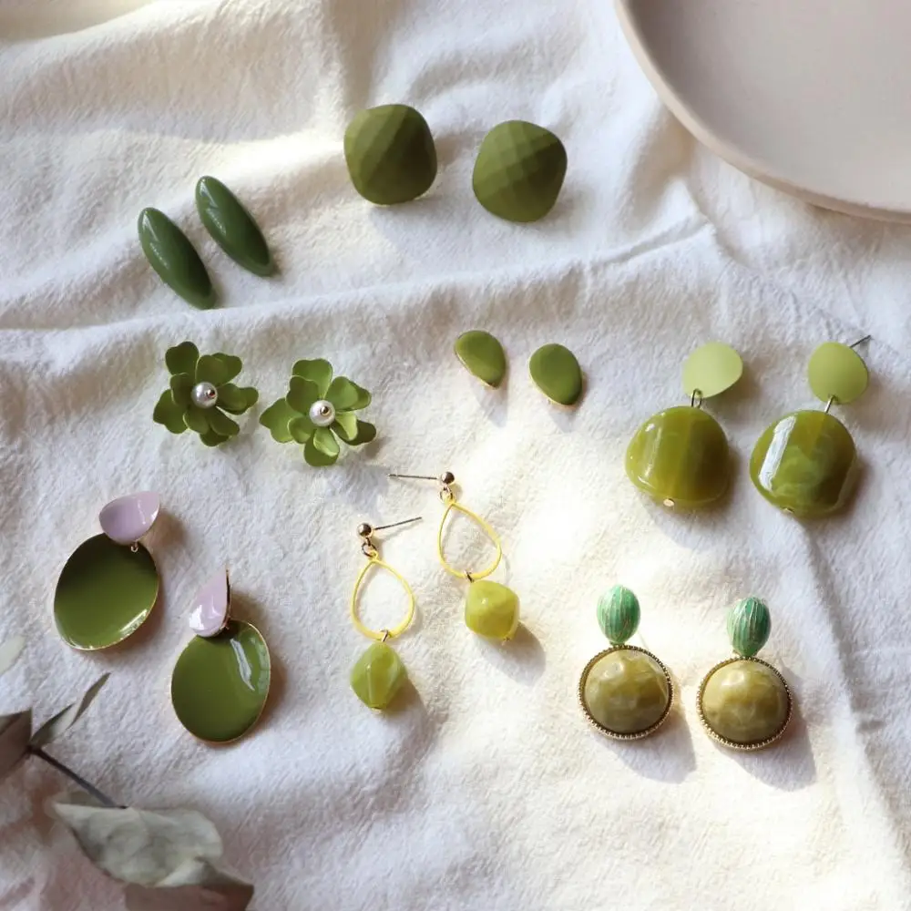 Green Series Resin Minimalism small alloy Stud Earrings for girls party Cheap Earrings Wholesale 2019, Colorful
Green Series Resin Minimalism small alloy Stud Earrings for girls party Cheap Earrings Wholesale 2019, Colorful