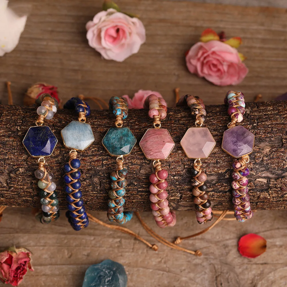 Bohemian Hand Made Natural Geometric Amethysts Pink Quartz String Bracelets Multi Colors Braided Round Beads Yoga Bracelets
Bohemian Hand Made Natural Geometric Amethysts Pink Quartz String Bracelets Multi Colors Braided Round Beads Yoga Bracelets