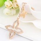 New product high quality keychain Crystal key ring chains Zinc alloy Four-leaf clover keychain