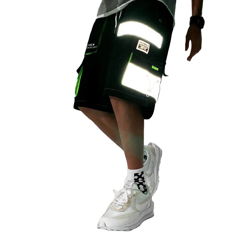 Functional style Cargo Shorts Color Block Patchwork Reflective casual pants Teenage big pocket shorts Hip Hop Streetwear
Functional style Cargo Shorts Color Block Patchwork Reflective casual pants Teenage big pocket shorts Hip Hop Streetwear